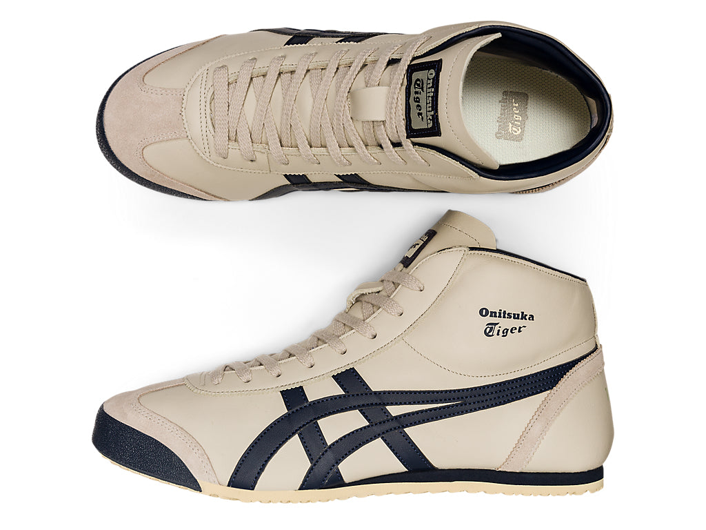 Onitsuka Tiger Mexico Mid Runner Sneakers - Birch / Indian Ink