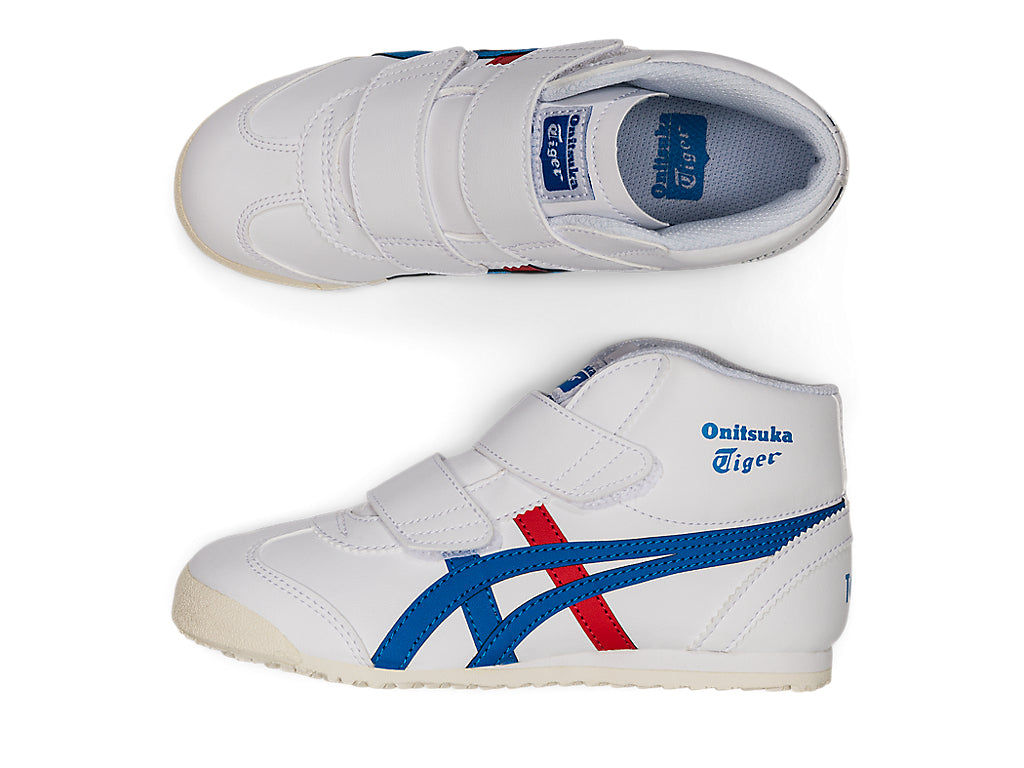 Onitsuka Tiger Mexico Mid Runner Kids Sneakers - White / Directoire Blue