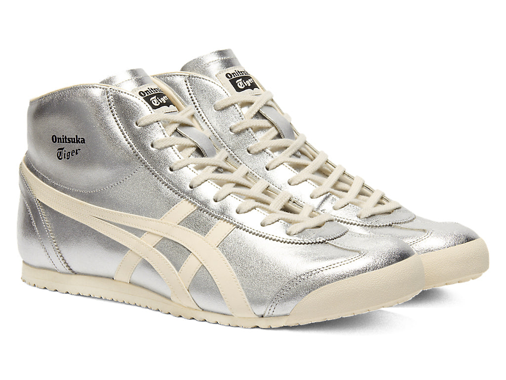 Onitsuka Tiger Mexico Mid Runner Sneakers - Silver / Cream