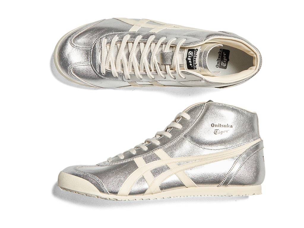 Onitsuka Tiger Mexico Mid Runner Sneakers - Silver / Cream