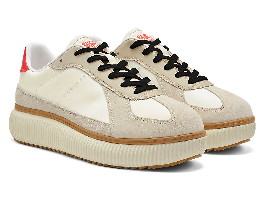 Onitsuka Tiger Delecity Sneakers - Cream / Fiery Red