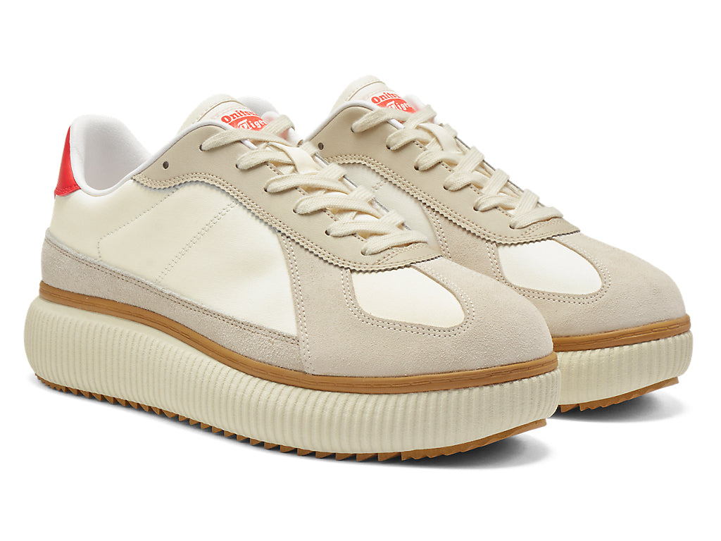 Onitsuka Tiger Delecity Sneakers - Cream / Fiery Red