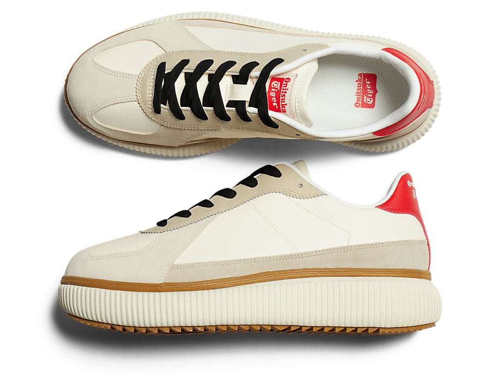 Onitsuka Tiger Delecity Sneakers - Cream / Fiery Red