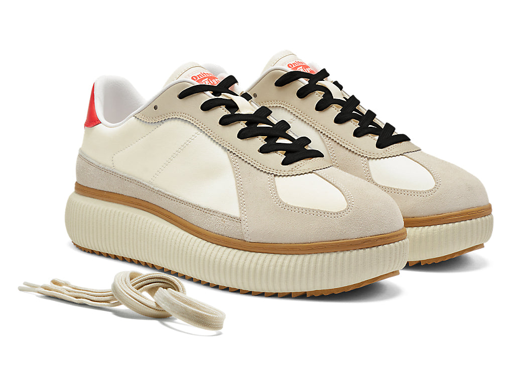Onitsuka Tiger Delecity Sneakers - Cream / Fiery Red