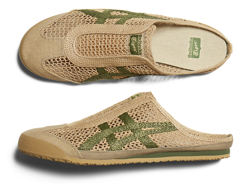 Onitsuka Tiger Mexico 66 Sabot Sneakers - Beige / Green